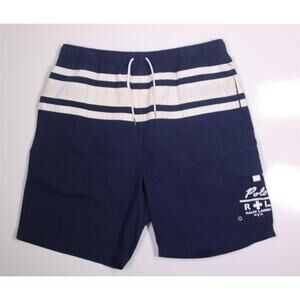 Polo Ralph Lauren Vintage Navy Blue Swim Trunks Shorts Men's XL